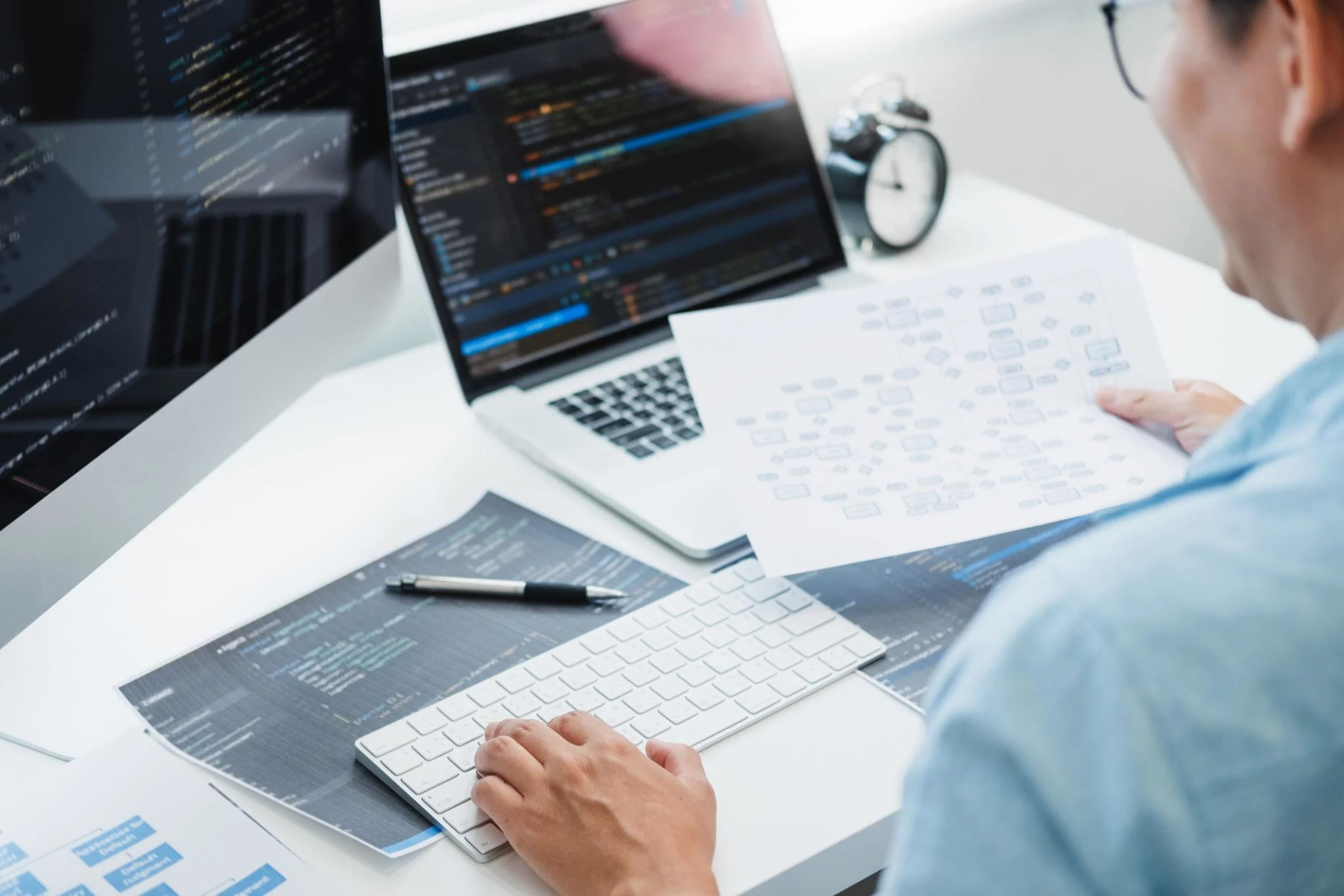 custom website design process showing wireframe planning development and personalized layout creation