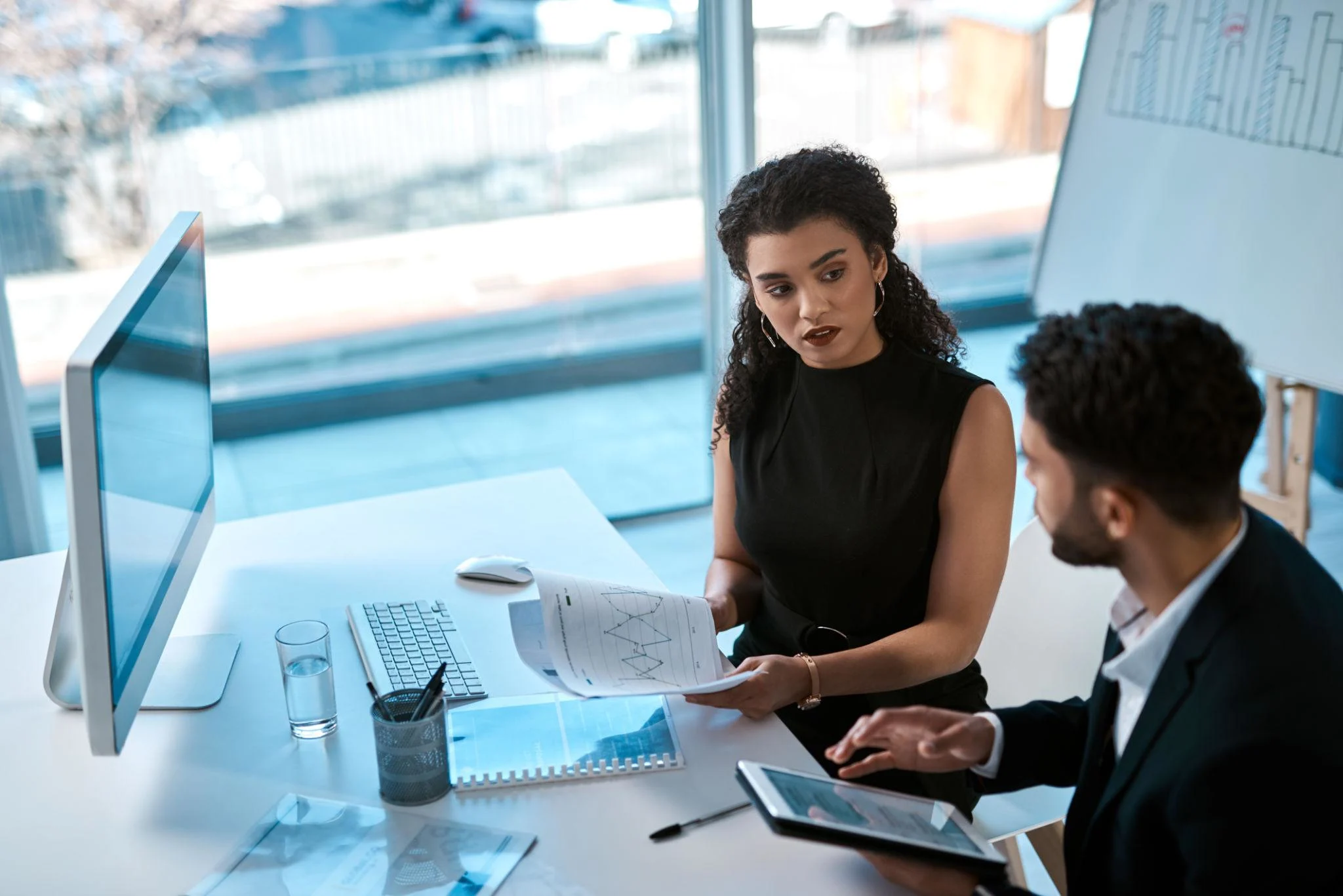 real business team working in office showing authenticity and building trust with customers